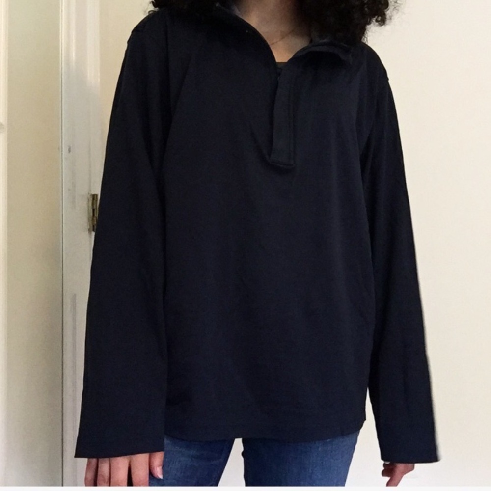 Michael Kors quarter zip navy sweater in XL - Picture 8 of 8